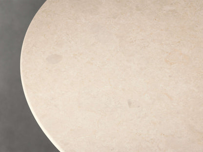 Saint Germain Round Stone Coffee Table with Rennes Base