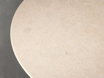 Saint Germain Round Stone Coffee Table with Rennes Base