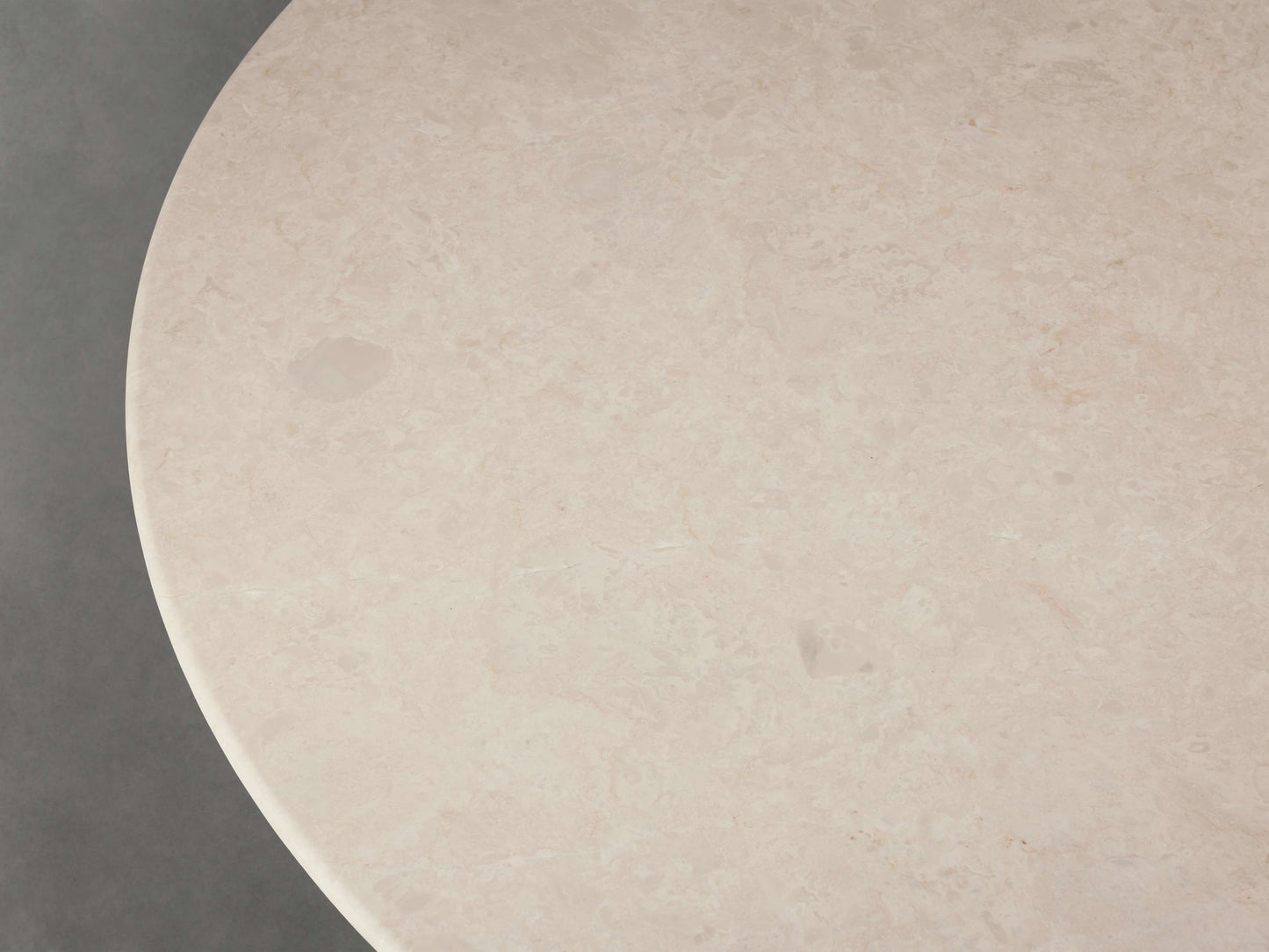 Saint Germain Round Stone Coffee Table with Clement Base