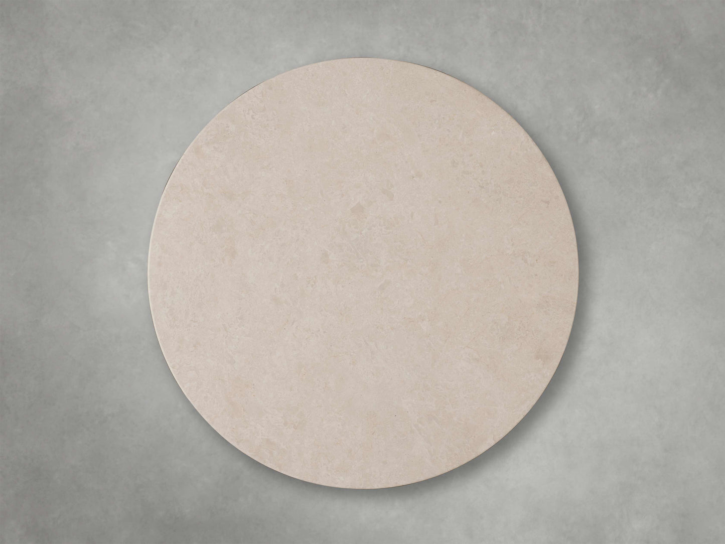 Saint Germain Round Stone Coffee Table with Clement Base