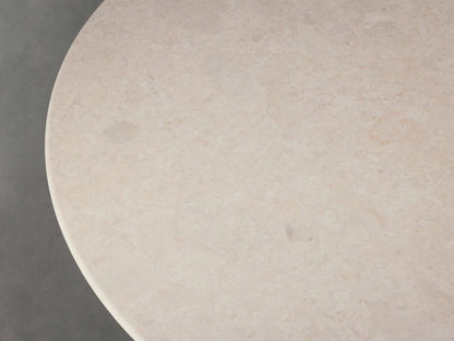 Saint Germain Round Coffee Table with Metal Dauphine Base