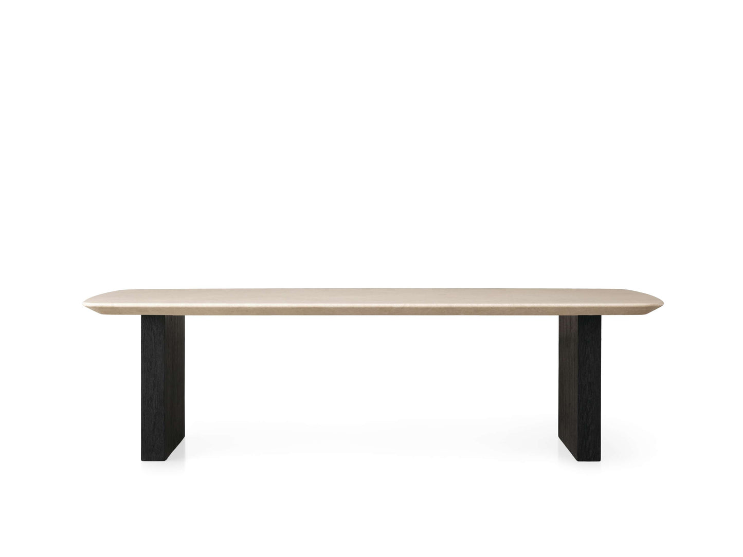 Saint Germain Stone Top Coffee Table with Wood Clement Base