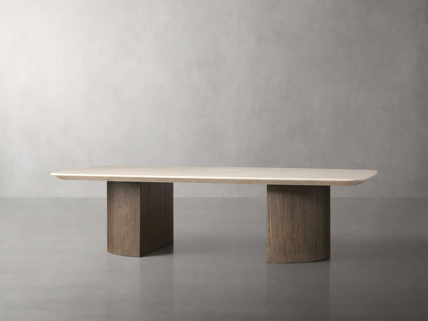 Saint Germain Stone Coffee Table with Dauphine Base