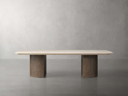 Saint Germain Stone Coffee Table with Dauphine Base