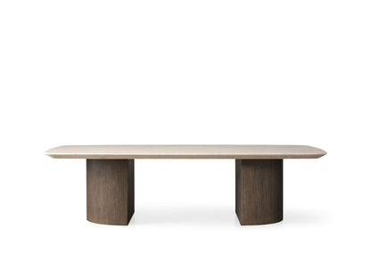 Saint Germain Stone Coffee Table with Dauphine Base