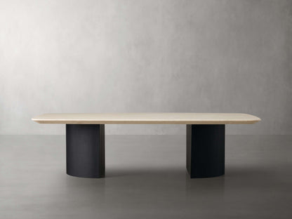 Saint Germain Stone Coffee Table with Dauphine Base