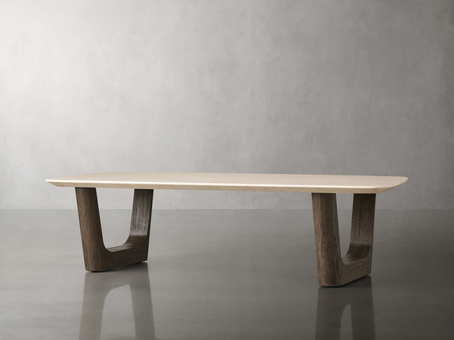 Saint Germain Stone Coffee Table with Rennes Base