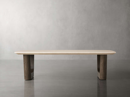 Saint Germain Stone Coffee Table with Rennes Base