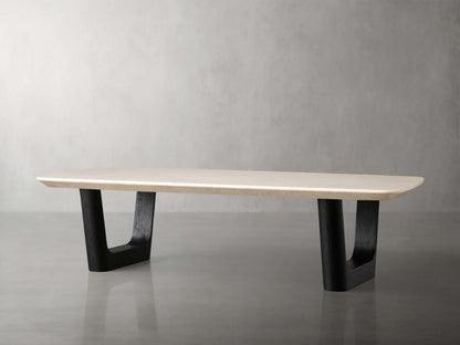 Saint Germain Stone Coffee Table with Rennes Base