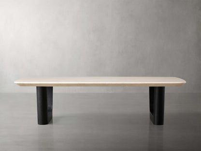 Saint Germain Stone Coffee Table with Rennes Base