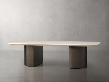 Saint Germain Coffee Table with Metal Dauphine Base