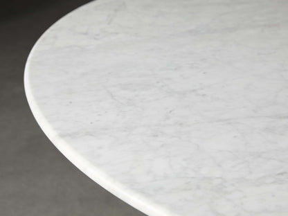 Saint Germain Round Stone Coffee Table with Dauphine Base