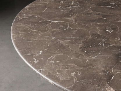 Saint Germain Round Stone Coffee Table with Dauphine Base