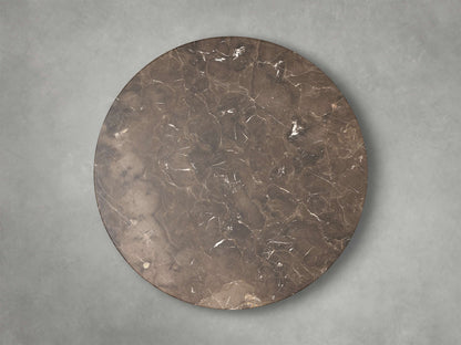 Saint Germain Round Stone Coffee Table with Dauphine Base