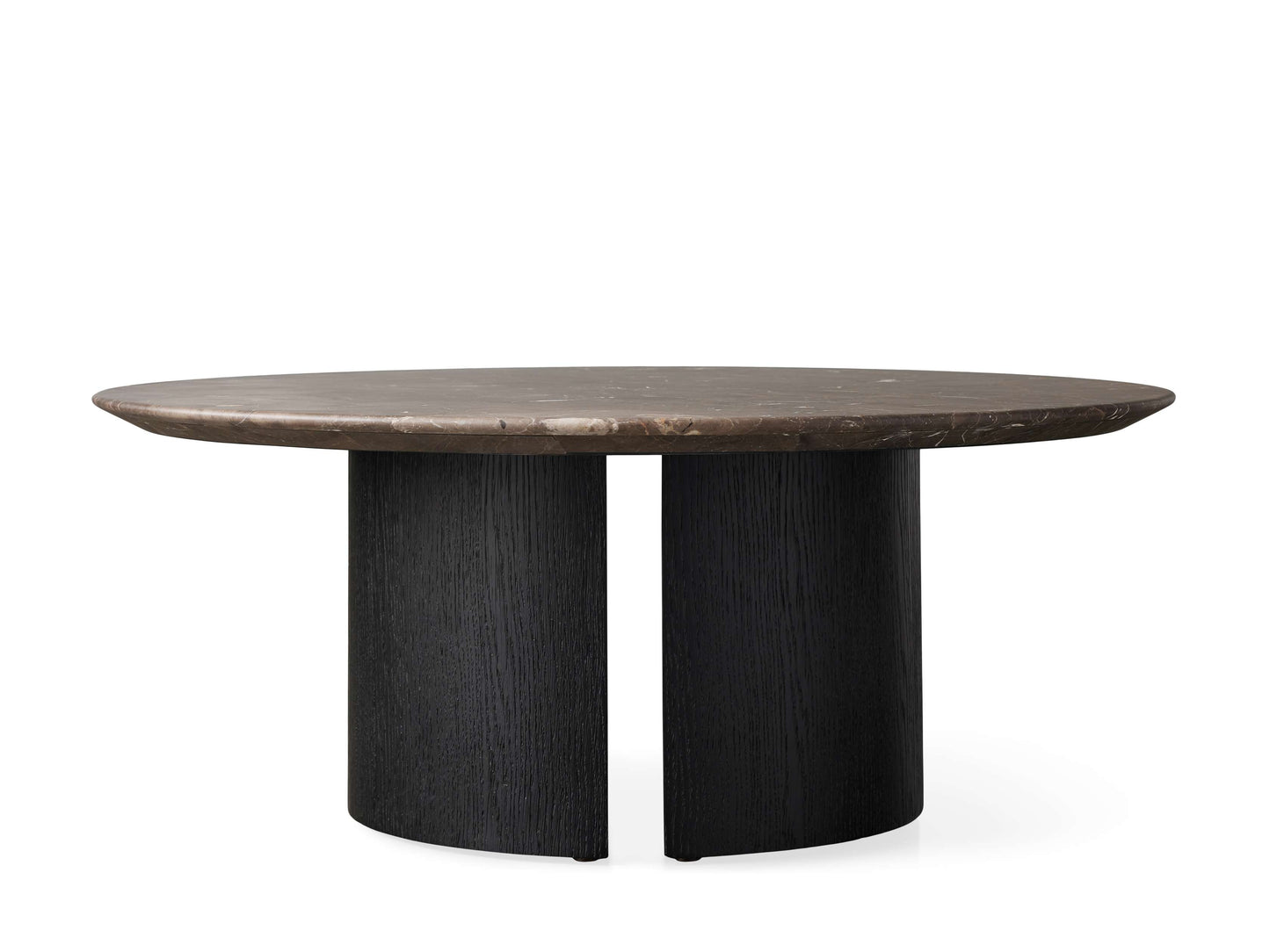 Saint Germain Round Stone Coffee Table with Dauphine Base