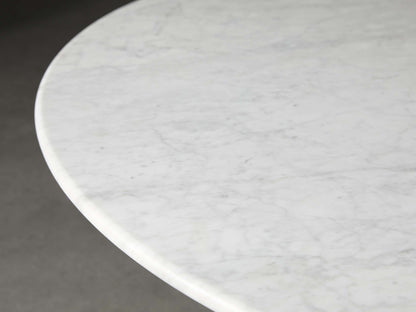 Saint Germain Round Stone Coffee Table with Dauphine Base