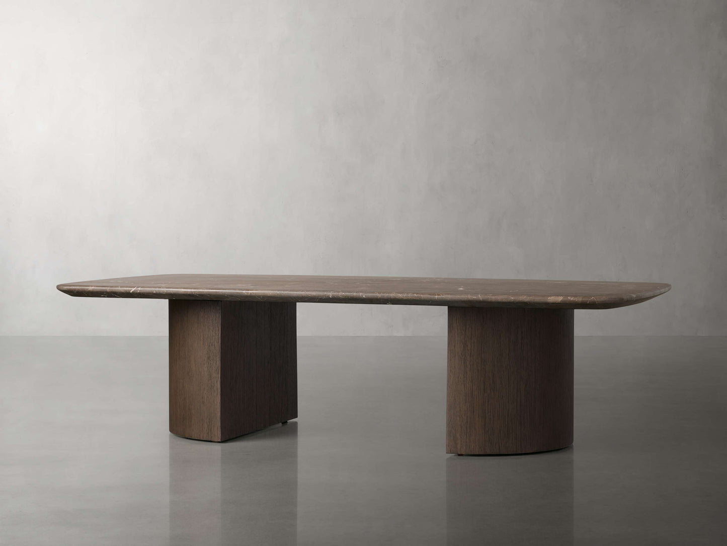 Saint Germain Stone Coffee Table with Dauphine Base