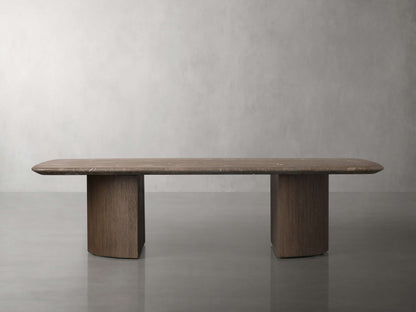 Saint Germain Stone Coffee Table with Dauphine Base