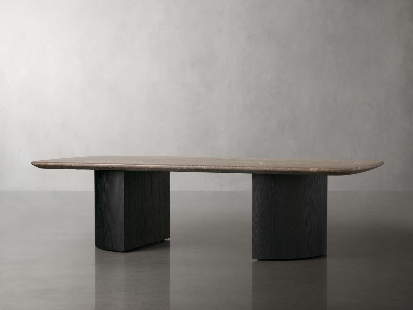 Saint Germain Stone Coffee Table with Dauphine Base