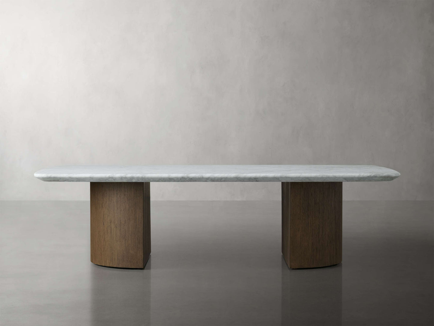 Saint Germain 72" Stone Coffee Table with Dauphine Base and Carrara Top