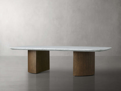 Saint Germain Stone Coffee Table with Dauphine Base