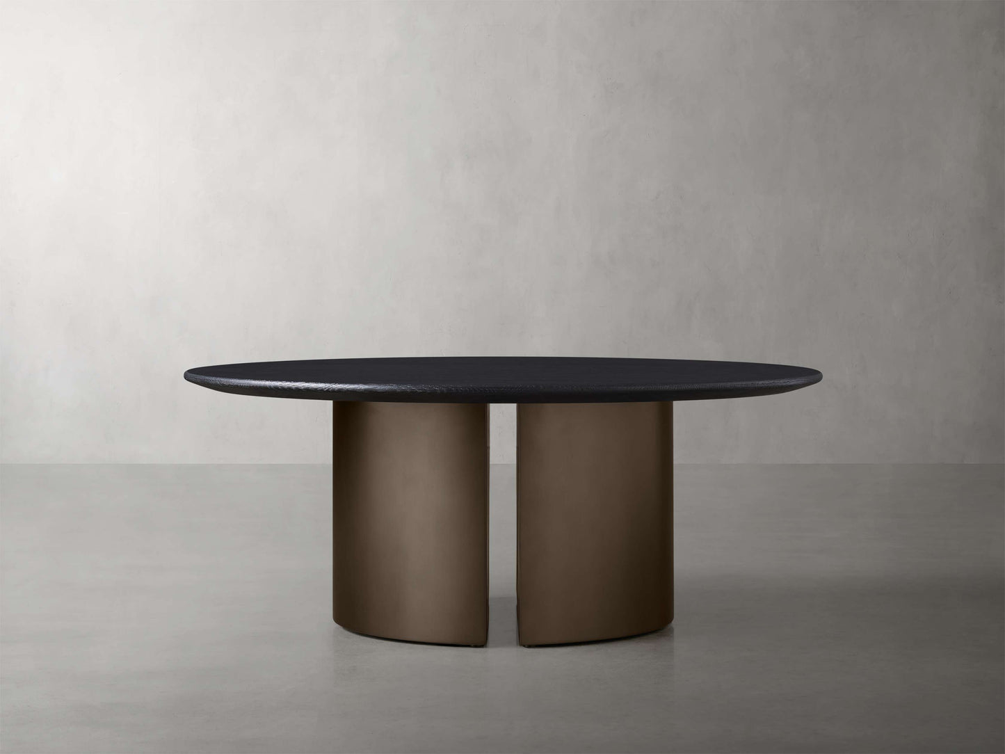 Saint Germain Round Wood Coffee Table with Dauphine Base