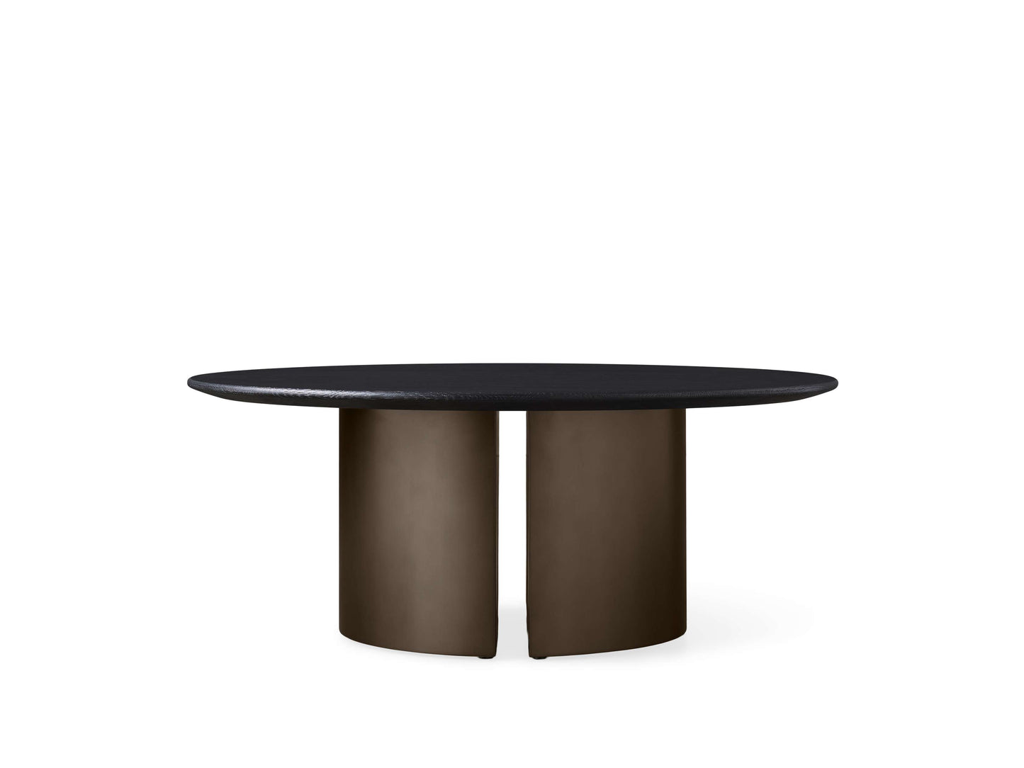 Saint Germain Round Wood Coffee Table with Dauphine Base