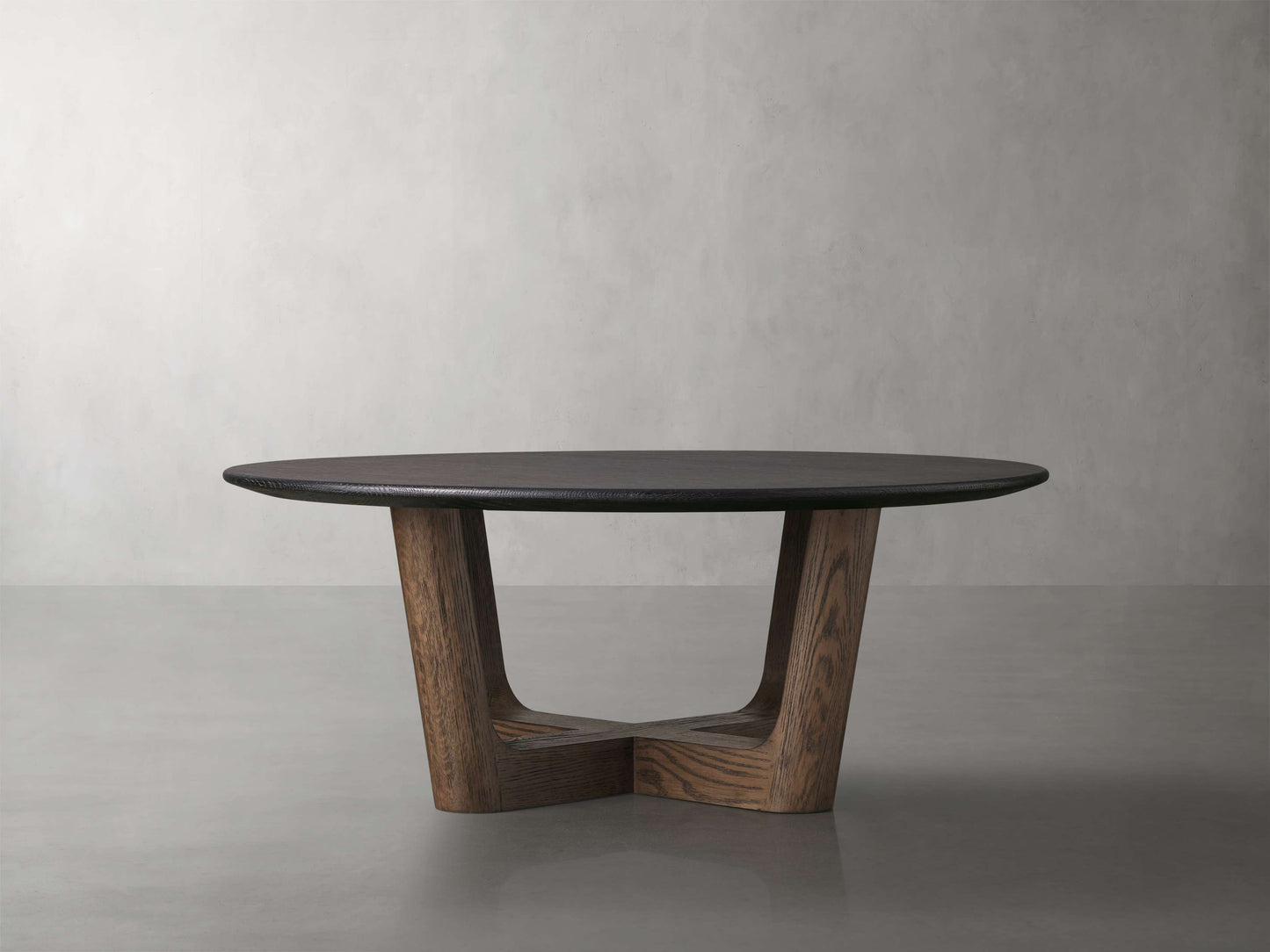 Saint Germain Round Wood Coffee Table with Rennes Base