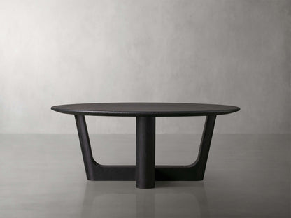 Saint Germain Round Wood Coffee Table with Rennes Base