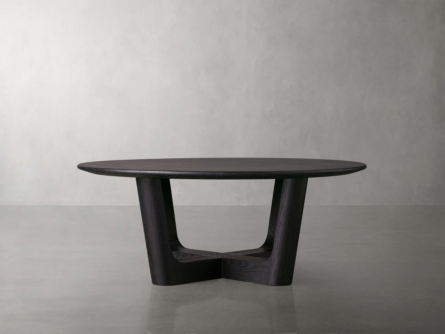 Saint Germain Round Wood Coffee Table with Rennes Base