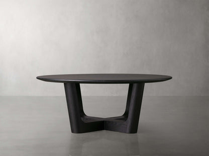 Saint Germain Round Wood Coffee Table with Rennes Base