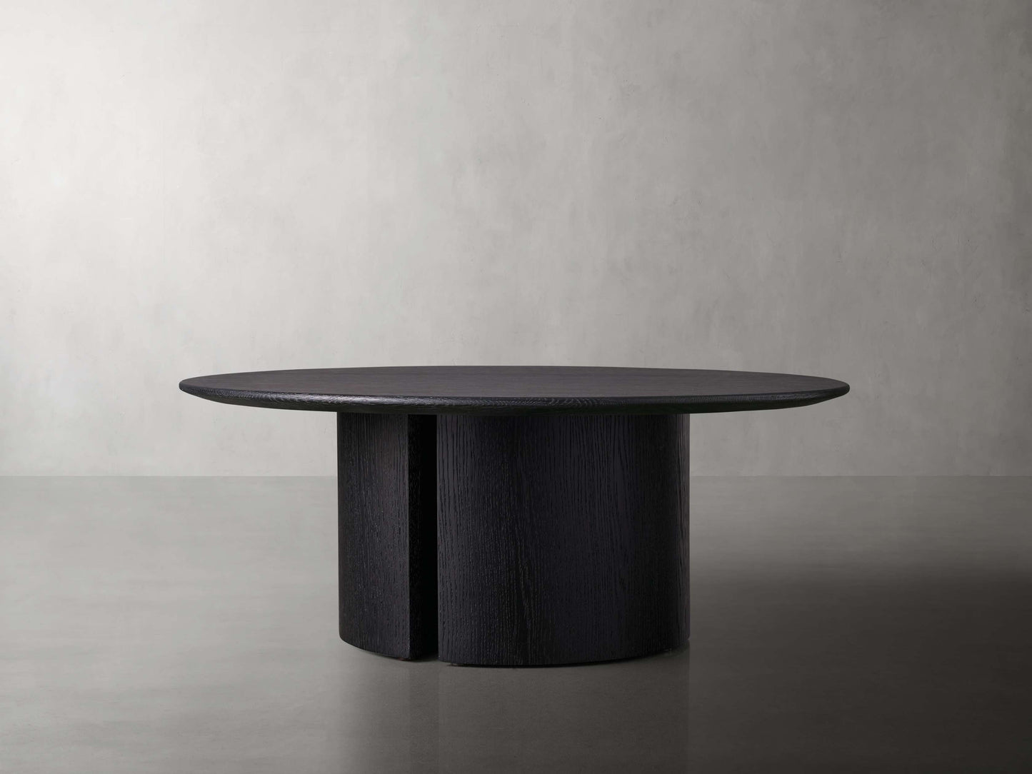 Saint Germain Round Wood Coffee Table with Dauphine Base