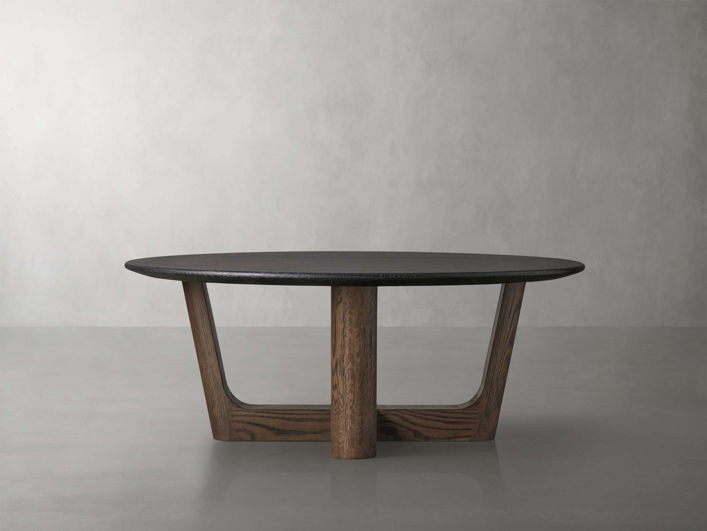 Saint Germain Round Wood Coffee Table with Rennes Base