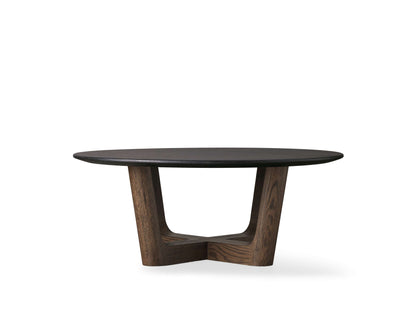 Saint Germain Round Wood Coffee Table with Rennes Base