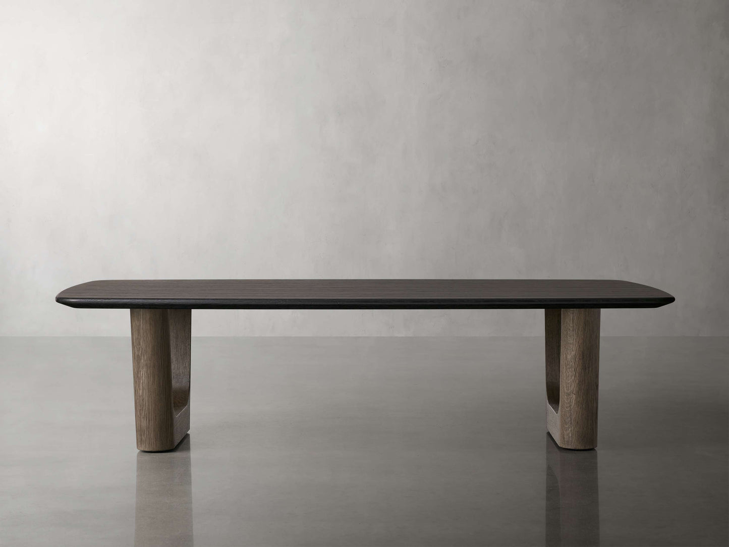 Saint Germain Wood Coffee Table with Rennes Base