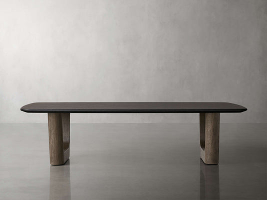 Saint Germain Wood Coffee Table with Rennes Base