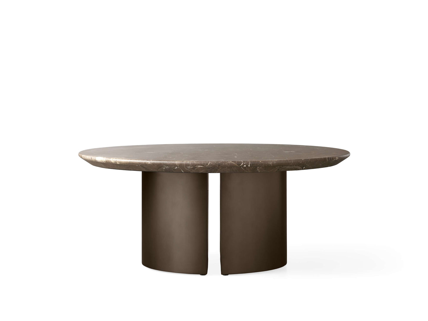 Saint Germain Round Coffee Table with Metal Dauphine Base