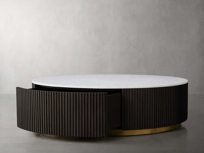 Finnley Round Storage Coffee Table