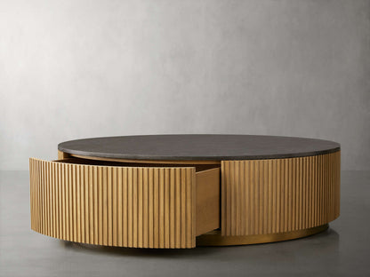 Finnley Round Storage Coffee Table