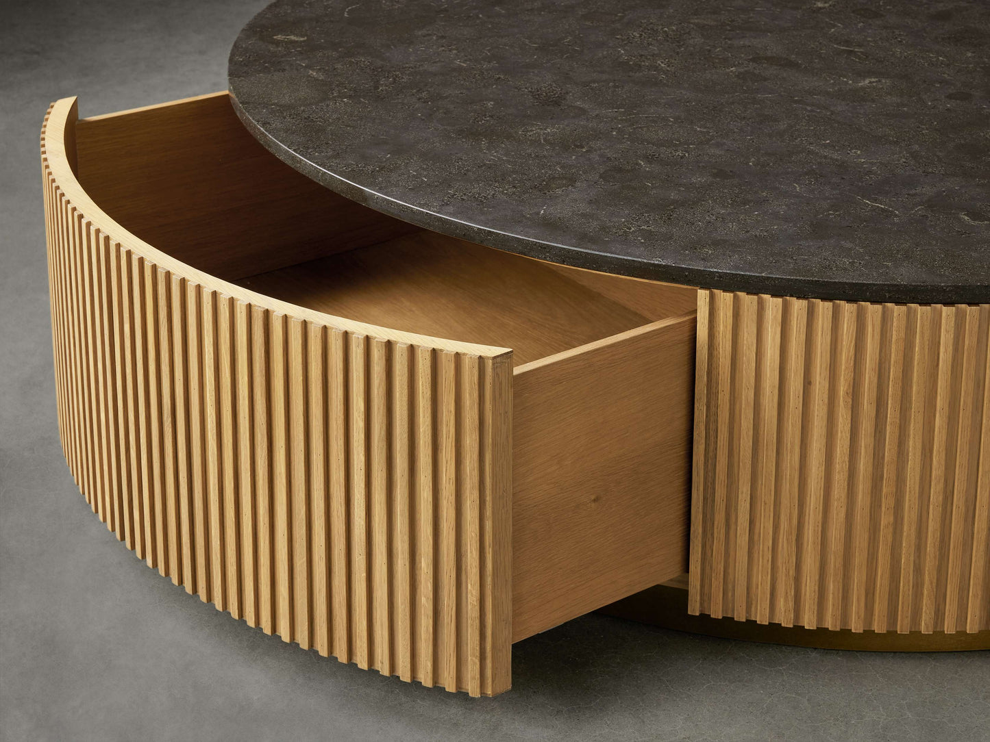 Finnley Round Storage Coffee Table