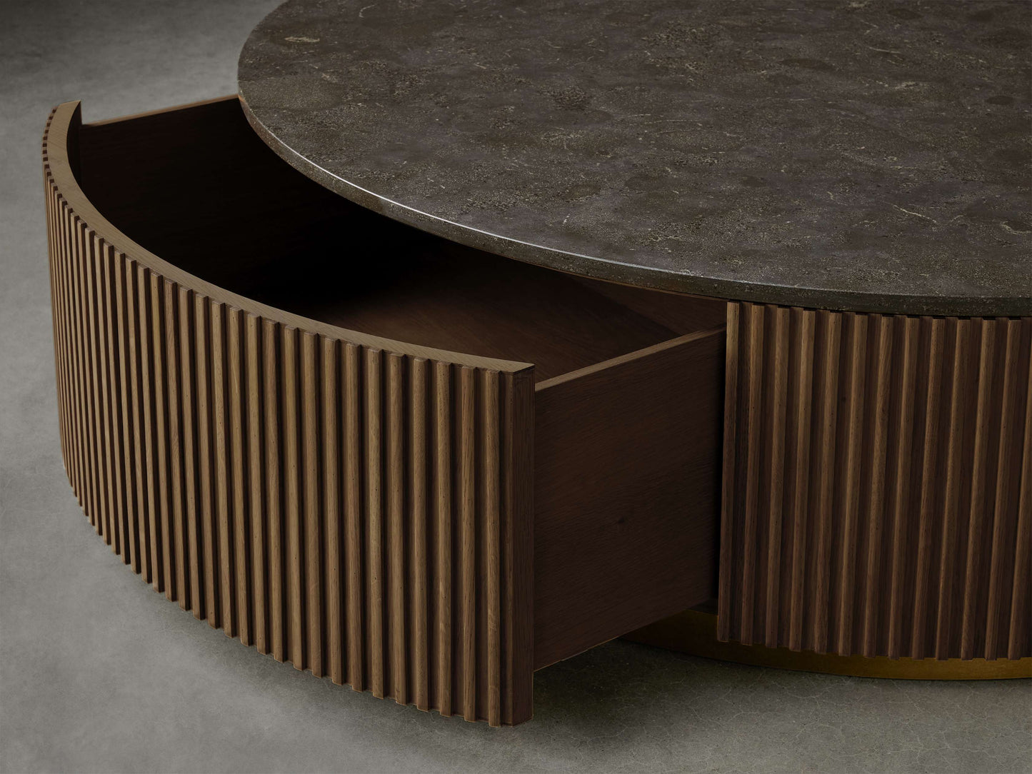 Finnley Round Storage Coffee Table