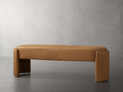 Micah Leather Bench