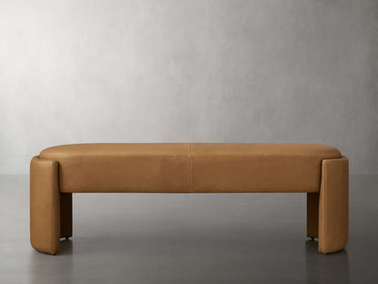 Micah Leather Bench