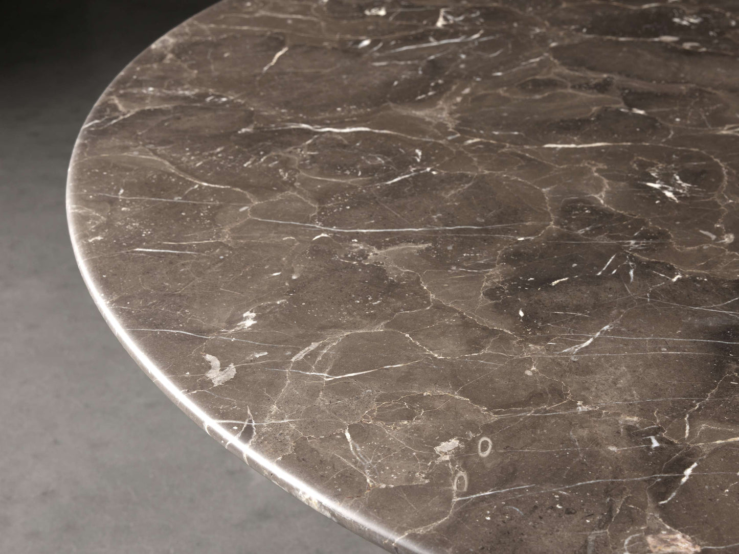 Saint Germain Round Stone Coffee Table with Rennes Base