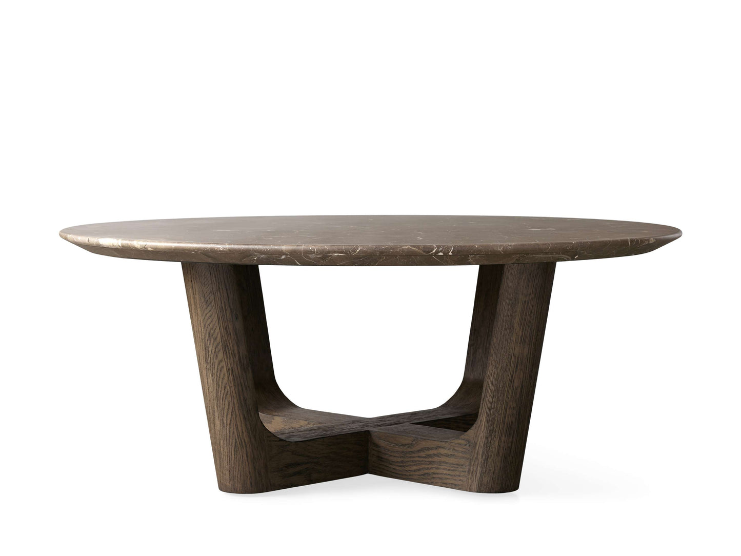 Saint Germain Round Stone Coffee Table with Rennes Base