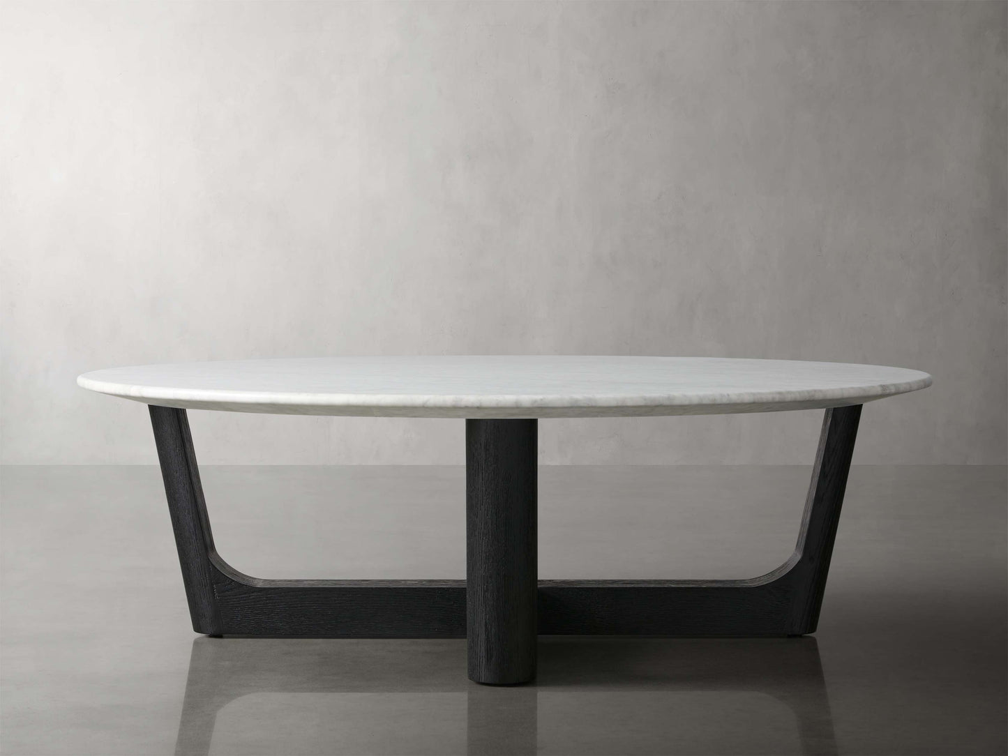 Saint Germain Round Stone Coffee Table with Rennes Base