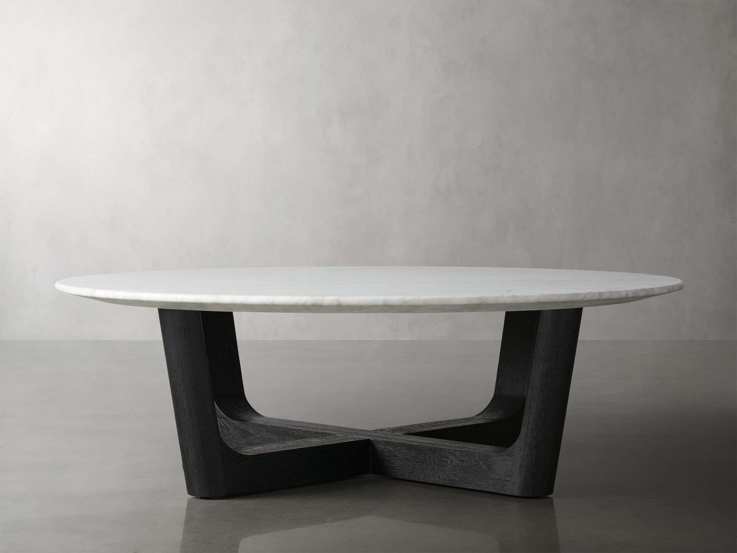 Saint Germain Round Stone Coffee Table with Rennes Base