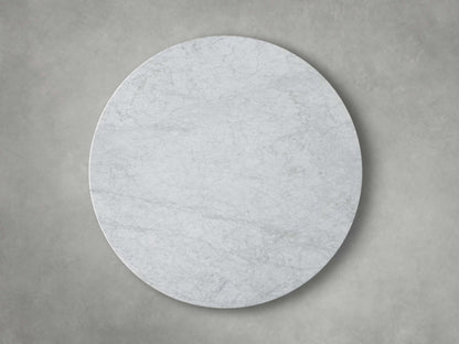 Saint Germain Round Stone Coffee Table with Rennes Base