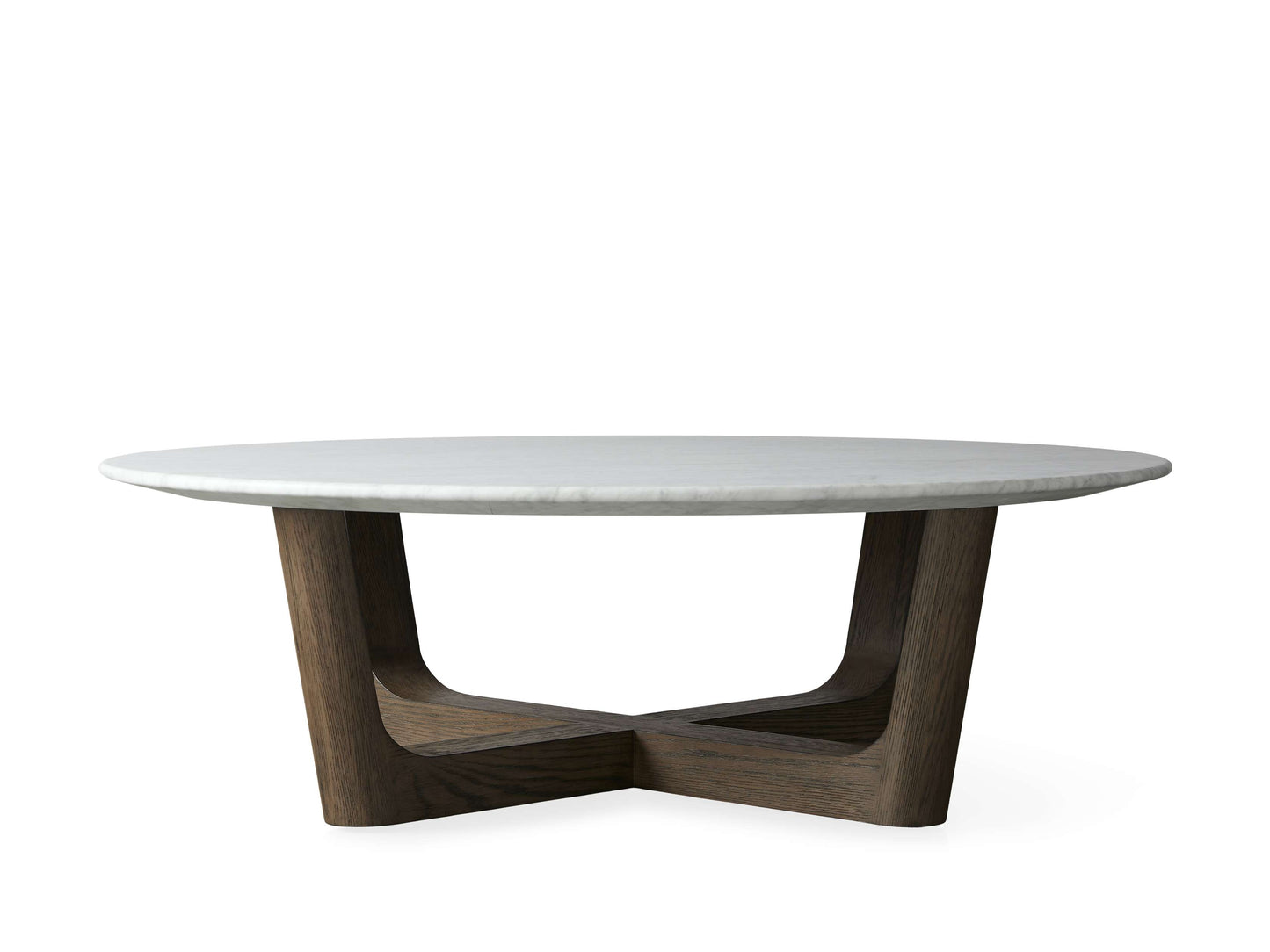 Saint Germain Round Stone Coffee Table with Rennes Base