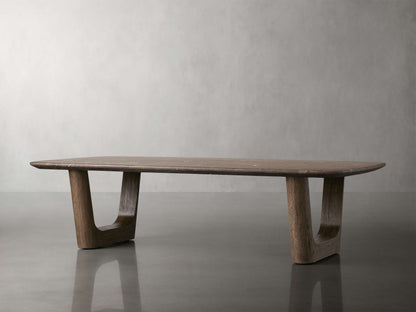 Saint Germain Stone Coffee Table with Rennes Base
